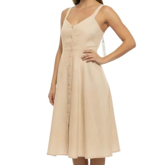 Mustard Seed Dresses & Skirts - Mustard Seed ($135) Cotton Blend Button-Front Midi Dress NWT